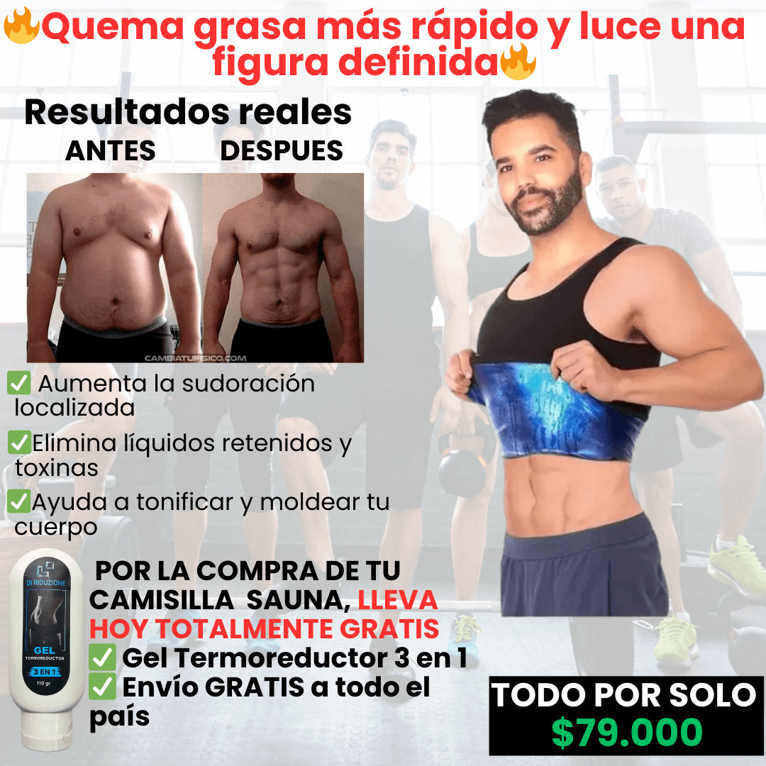 🔥 llevate la camisilla osmotex+Gel termorreductor 3 en 1 🤩