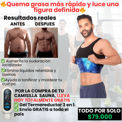 🔥 llevate la camisilla osmotex+Gel termorreductor 3 en 1 🤩